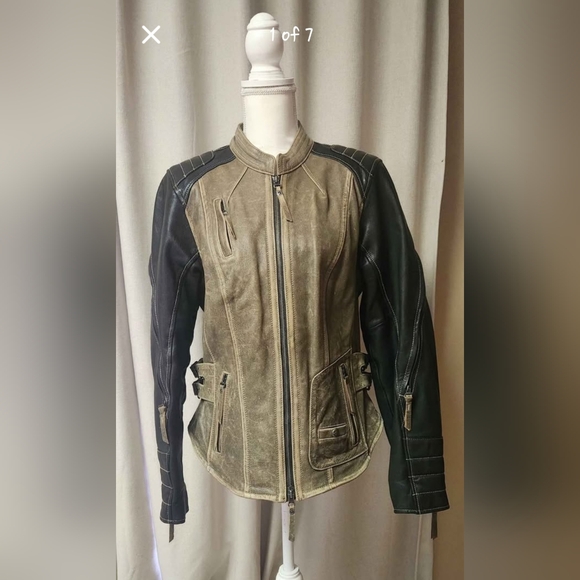 Harley-Davidson Jackets & Blazers - Harley-Davidson Black and Brown Leather Jacket